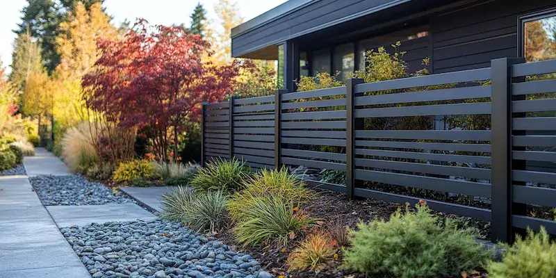 Moderne Zäune aus Polen