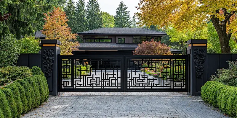 Metallzaun aus Polen mit Montage